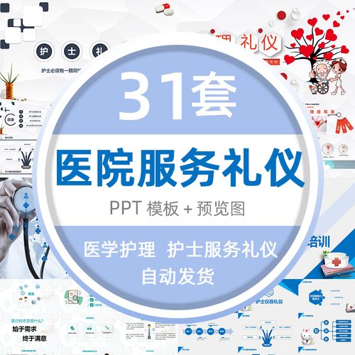医疗医院服务礼仪医学护理护士礼仪服务规范仪容体态ppt模板